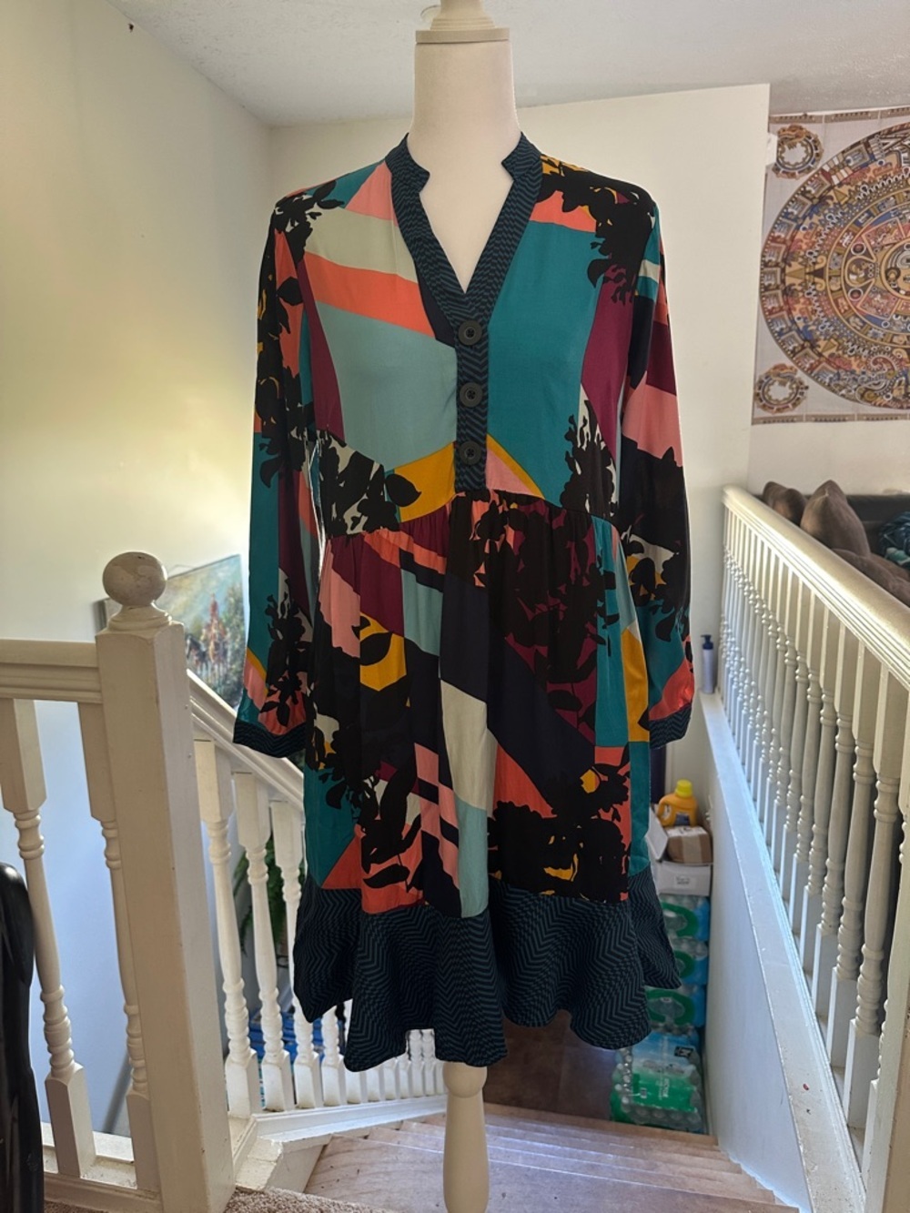 Anthropologie Maeve Gillian Abstract Shirtdress Size SP